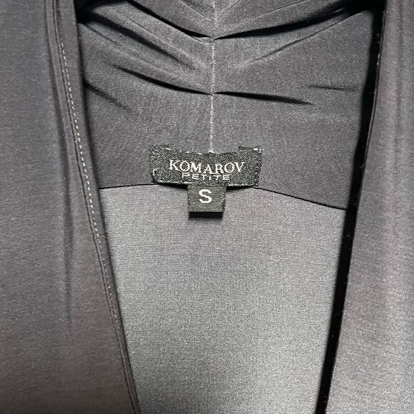 Komarov Grey A Line Jersey Shift Dress Sz S Petite - Picture 6 of 6